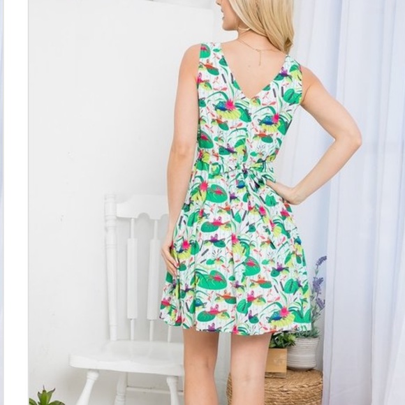 Cute Frog Print Dress - Picture 4 of 6